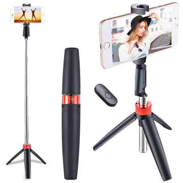 Selfie-Stick Alogy Mini-Stativ Einbeinstativ Schwarz