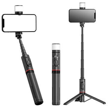 Selfie-Stick Alogy Techsuit Selfie-Stick, Stativ, kabellose Bluetooth-Fernbedienung mit Fernbedienung, Schwarz