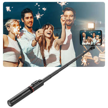 Selfie-Stick Alogy Techsuit Selfie-Stick, Stativ, kabellose Bluetooth-Fernbedienung mit Fernbedienung, Schwarz