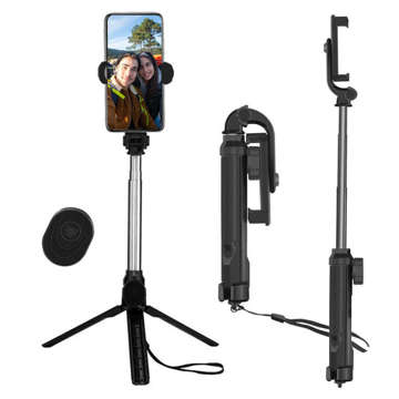 Selfie Stick Bluetooth-Handyhalter Stativ-Handyhalter mit Fernbedienung Bluetooth-Stativ Schwarz