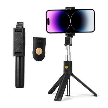 Selfie-Stick-Stativ Tripod Alogy Stand Telefonhalter Selfie-Stick Bluetooth-Fernbedienung Schwarz