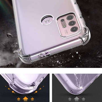 ShockProof Alogy Silicone Armor Case für Motorola Moto G10 / G20 / G30 Transparent