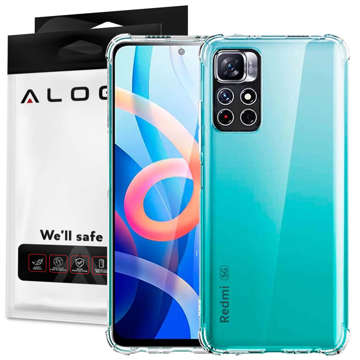 ShockProof Alogy Silicone Armor Case für Xiaomi Poco M4 Pro 5G Transparent