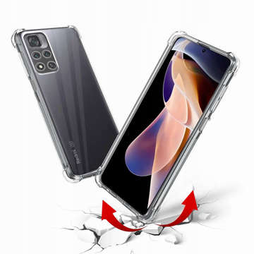 ShockProof Alogy Silicone Armor Case für Xiaomi Redmi Note 11 Transparent