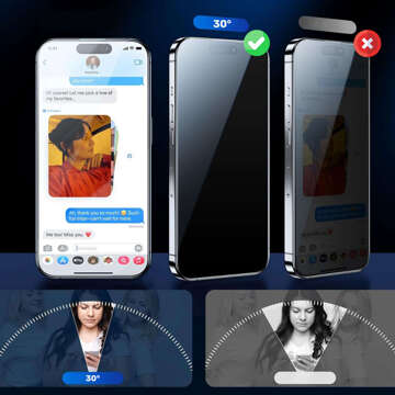 Sichtschutzglas für iPhone 15 Pro – 3mk HardGlass Max Privacy™ Anti-Spyware gehärtet