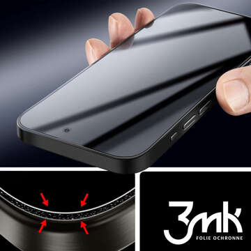 Sichtschutzglas für iPhone 15 Pro – 3mk HardGlass Max Privacy™ Anti-Spyware gehärtet