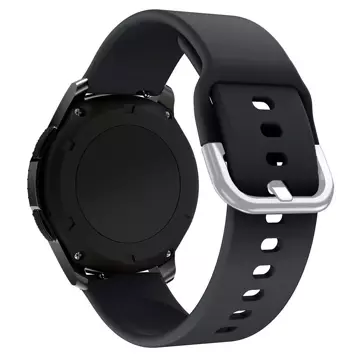 Silikonarmband TYS Armband für Smartwatch Uhr universal 22mm schwarz