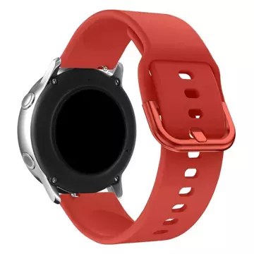 Silikonband TYS Armband für Smartwatch Uhr universal 20mm rot