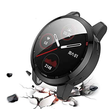 Silikonhüllenauflage mit Schutzfolie Alogy für Garmin Venu 2s 40mm Schwarz