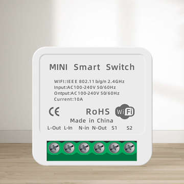 Smart Set aus 2x WiFi Schalter Alogy Mini Einbauschalter Tuya Smart Life 16A Smart Home weiß