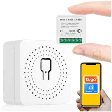 Smart WiFi Schalter Alogy Mini Einbauschalter Tuya Smart Life 16A Smart Home weiß