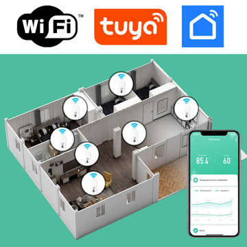 Smart WiFi Sensor Alogy Temperatur und Luftfeuchtigkeit Tuya Smart Life Monitor Thermometer weiß