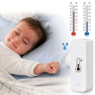 Smart WiFi Sensor Alogy Temperatur und Luftfeuchtigkeit Tuya Smart Life Monitor Thermometer weiß