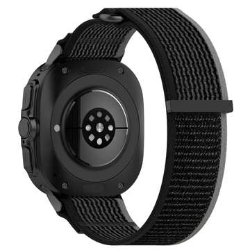 Smartwatch-Armband Nylon-Uhrenarmband für Samsung Galaxy Watch Ultra 47 mm Schwarz