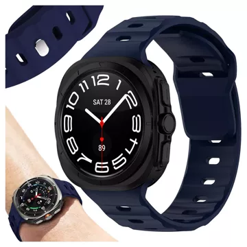 Smartwatch-Band Uhrenarmband für Samsung Galaxy Watch Ultra 47 mm Marineblau