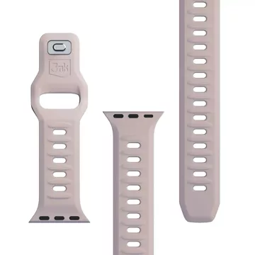 Smartwatch-Zubehör 3mk Silicone Watch Strap für Apple Watch 42/44/45/49 mm Latte