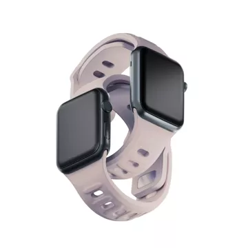 Smartwatch-Zubehör 3mk Silicone Watch Strap für Apple Watch 42/44/45/49 mm Latte