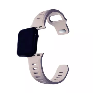 Smartwatch-Zubehör 3mk Silicone Watch Strap für Apple Watch 42/44/45/49 mm Latte