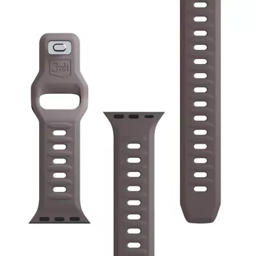 Smartwatch-Zubehör 3mk Silicone Watch Strap für Apple Watch 42/44/45/49 mm Taupe