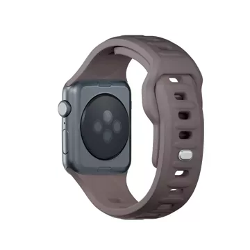 Smartwatch-Zubehör 3mk Silicone Watch Strap für Apple Watch 42/44/45/49 mm Taupe