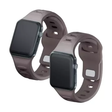 Smartwatch-Zubehör 3mk Silicone Watch Strap für Apple Watch 42/44/45/49 mm Taupe