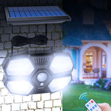 Solar wasserdichte Wandleuchte 180 COB LED mit PIR Pilot Bewegungssensor