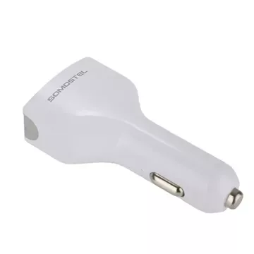 Somostel SMS-A66 Quick Charge QC 3.0 3A 4X USB Autoladegerät Weiß