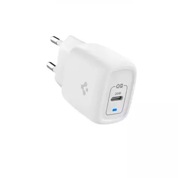 Spigen 1-Port Network Charger PD20W Lightning-Kabel weiß