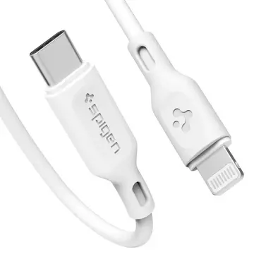 Spigen 1-Port Network Charger PD20W Lightning-Kabel weiß