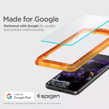 Spigen ALM Glas.TR 2er-Pack gehärtetes Glas für Google Pixel 8 Clear