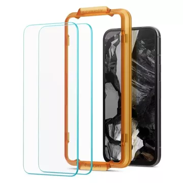 Spigen ALM Glas.TR 2er-Pack gehärtetes Glas für Google Pixel 8A Clear