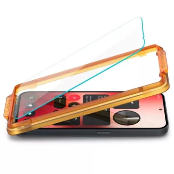 Spigen Alm Glas.tR 2er-Pack gehärtetes Glas für Nothing Phone 2A Clear