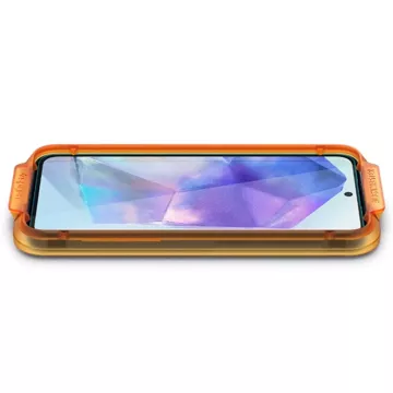 Spigen Alm Glas.tR Panzerglas 2er-Pack für Samsung Galaxy A55 5G Klar