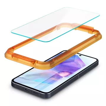 Spigen Alm Glas.tR Panzerglas 2er-Pack für Samsung Galaxy A55 5G Klar