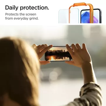 Spigen Alm Glas.tR Panzerglas 2er-Pack für Samsung Galaxy A55 5G Klar