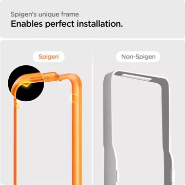 Spigen Alm Glass FC 2er-Pack gehärtetes Glas für Apple iPhone 15 Plus Schwarz