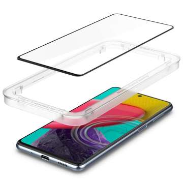 Spigen Alm Glass FC Panzerglas für Samsung Galaxy M53 5G Schwarz