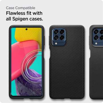 Spigen Alm Glass FC Panzerglas für Samsung Galaxy M53 5G Schwarz