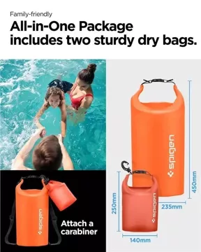 Spigen Aqua Shield A630 Tasche wasserdicht 20 l Tasche 2 l - Orange