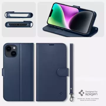 Spigen Brieftasche für das iPhone 14 in klassischem Blau