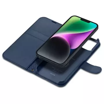 Spigen Brieftasche für das iPhone 14 in klassischem Blau