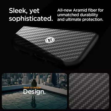 Spigen Enzo Made Mag Mag Safe Hülle für Apple iPhone 15 Pro Mattschwarz