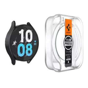 Spigen Glas.Tr „Ez-Fit“ 2er-Pack gehärtetes Glas für Samsung Galaxy Watch 6 (40 mm), klar