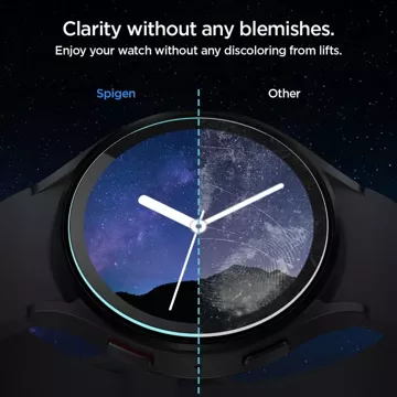 Spigen Glas.Tr „Ez-Fit“ 2er-Pack gehärtetes Glas für Samsung Galaxy Watch 6 (40 mm), klar