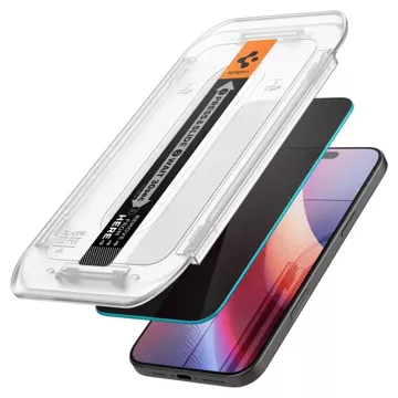 Spigen Glas.Tr „Ez Fit“ Sichtschutzglas 2er-Pack für iPhone 16 Pro Max Privatsphäre