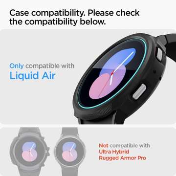 Spigen Glas.tR "EZ-FIT" 2er-Pack Panzerglas für Samsung Galaxy Watch 4/5 (40 mm)