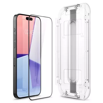 Spigen Glas.tR „Ez Fit“ FC 2er-Pack gehärtetes Glas für Apple iPhone 15 Pro Max Schwarz