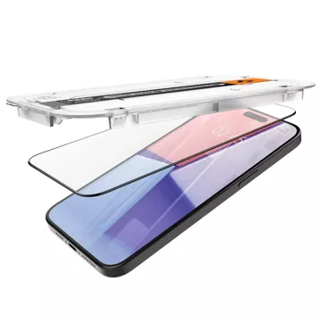 Spigen Glas.tR „Ez Fit“ FC 2er-Pack gehärtetes Glas für Apple iPhone 15 Pro Max Schwarz