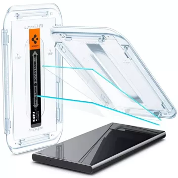 Spigen Glas.tR Panzerglas „EZ Fit“ 2er-Pack für Samsung Galaxy S24 Ultra Clear