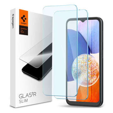 Spigen Glas.tR Slim 2er-Pack Panzerglas für Samsung Galaxy A14 5G Klar